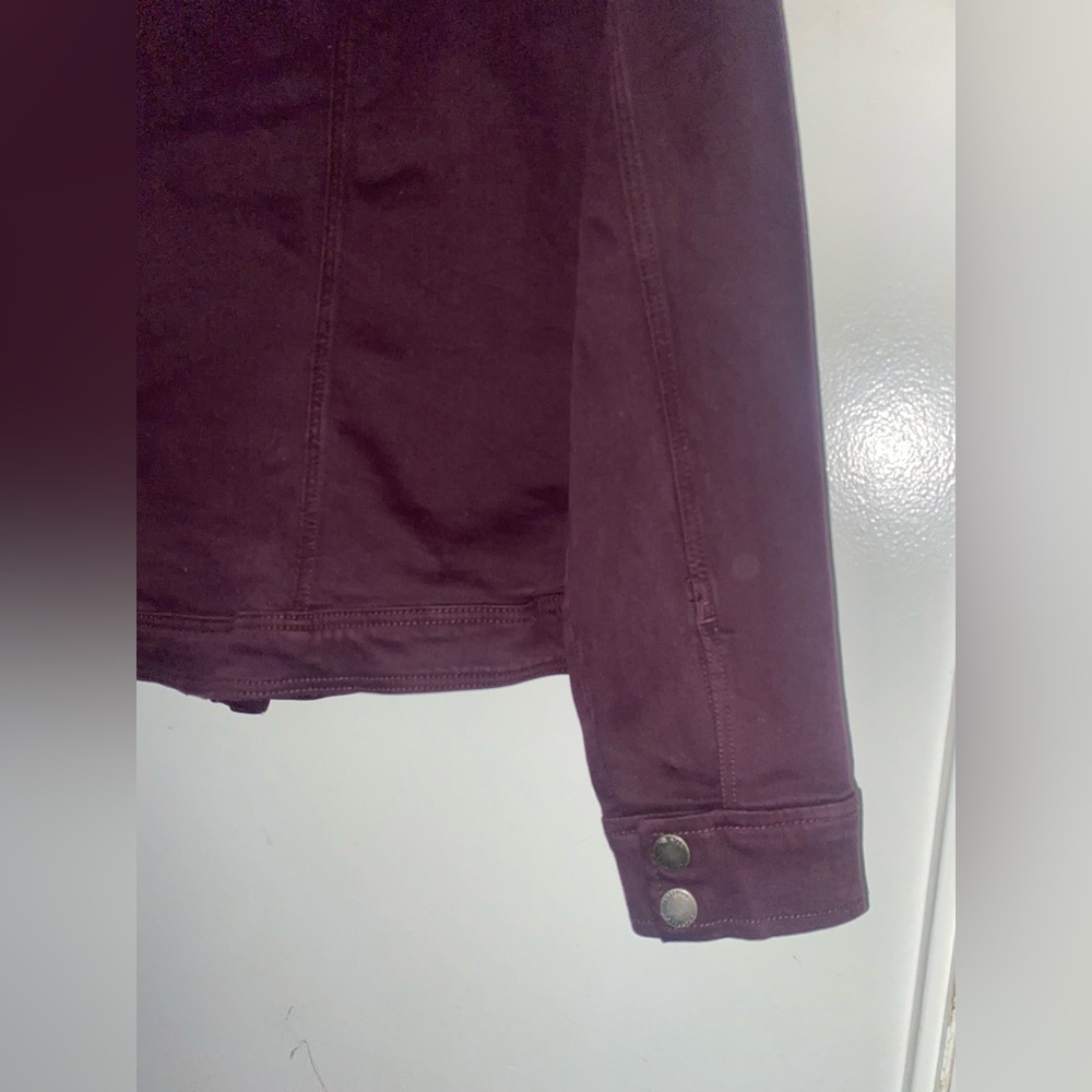 Liverpool | Women’s Medium | Denim Jacket | Stretch | Deep Burgundy Purple - Picture 12 of 16